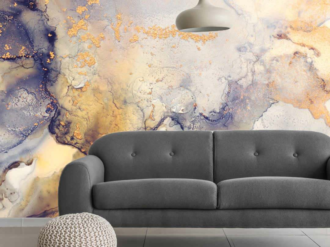 Wallpaper watercolour midnight Blue