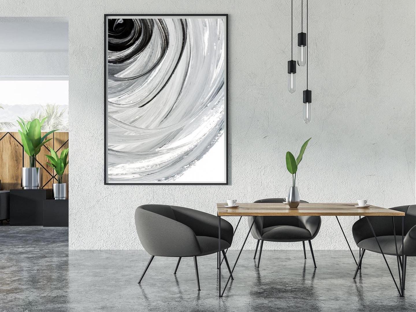 Wall Art flower brush strokes