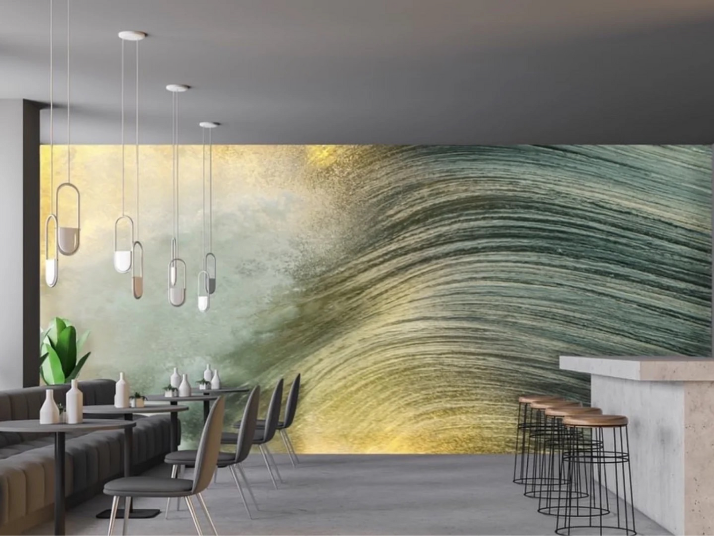 Wallpaper Golden Flow