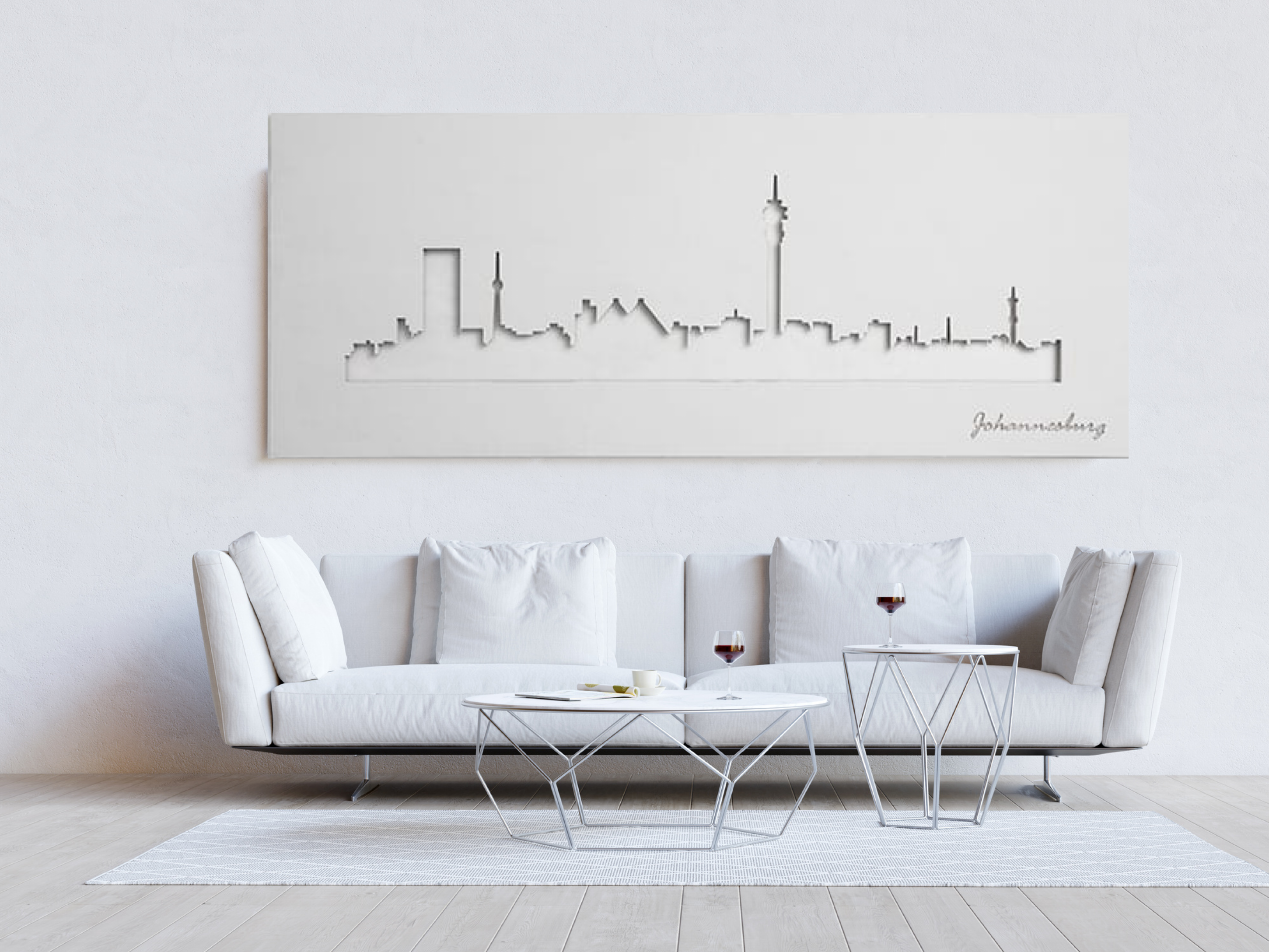 White Johannesburg Skyline