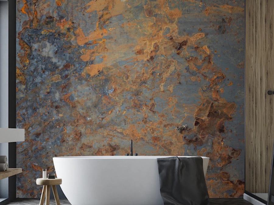 Wallpaper Copper Impasto