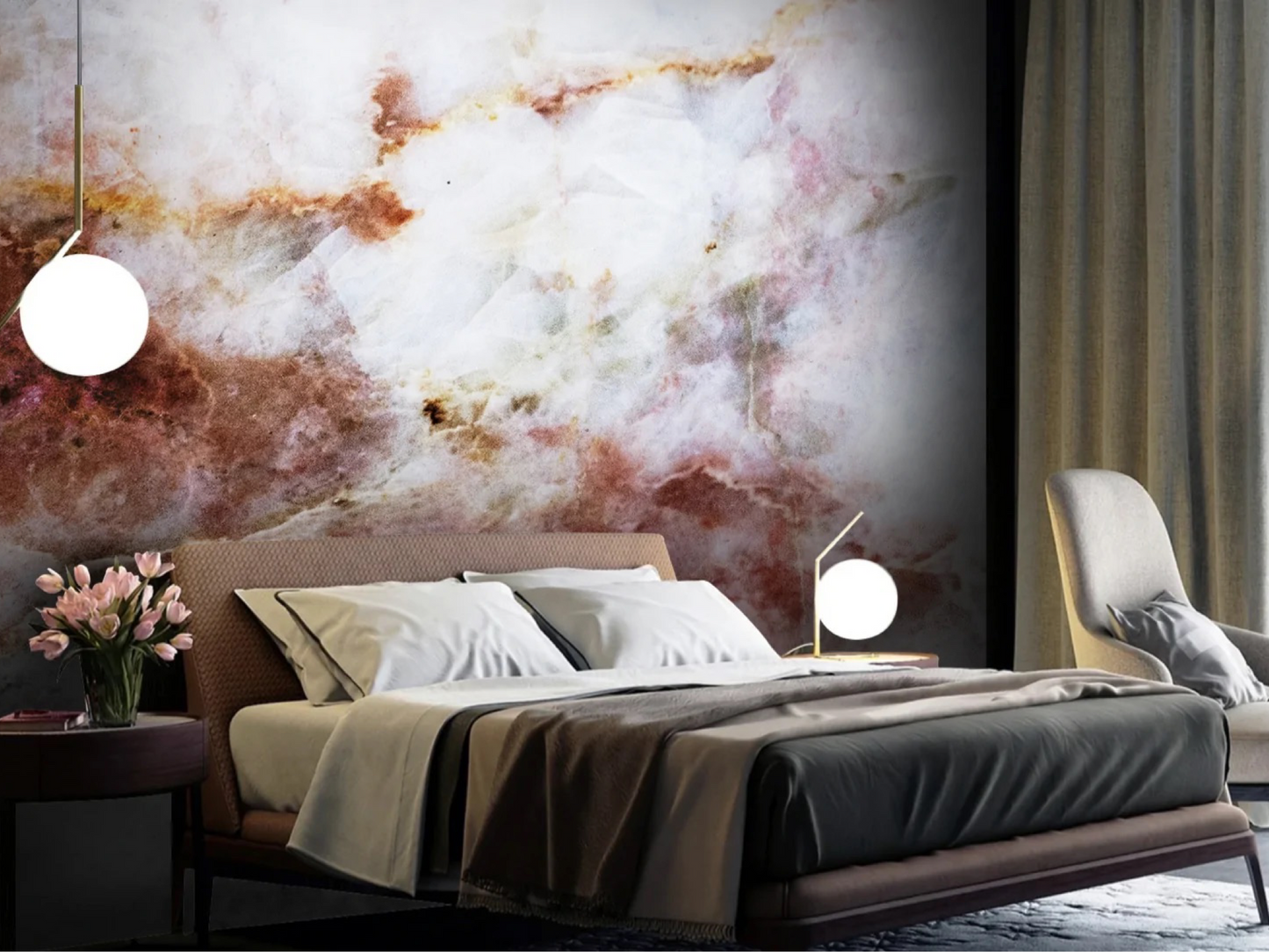 Wallpaper Pink Marble